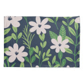 Modernes Blumenmuster Kissenbezug (Rückseite-Links)