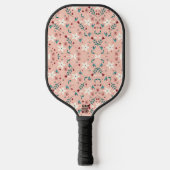 Modernes Blumenmuster Niedlich Pickleball Schläger (Vorderseite)