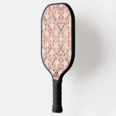 Modernes Blumenmuster Niedlich Pickleball Schläger (Links)