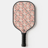 Modernes Blumenmuster Niedlich Pickleball Schläger (Rückseite)