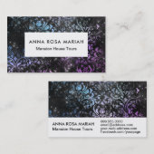 *~* Modernes Blumenmuster Pastellfarben Glitzer Vi Visitenkarte (Vorne/Hinten)