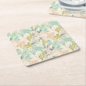 Modernes Blumenmuster Rechteckiger Pappuntersetzer (angewinkelt)