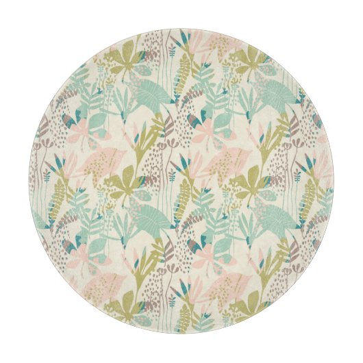 Modernes Blumenmuster Schneidebrett (Vorderseite)