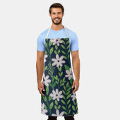 Modernes Blumenmuster Schürze (Getragen)