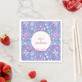 Modernes Blumenmuster Serviette (Beispiel)