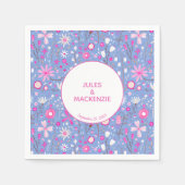 Modernes Blumenmuster Serviette (Vorderseite)