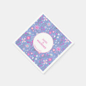 Modernes Blumenmuster Serviette (Ecke)