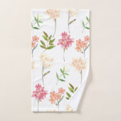 Modernes Blumenmuster | Trendy Botanical Badhandtuch Set (Handtuch)