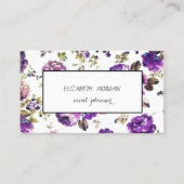 Modernes Blumenmuster Visitenkarte (Vorderseite)