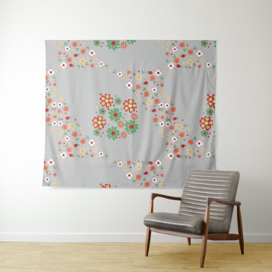 Modernes Blumenmuster Wandteppich (Beispiel (Horizontal))