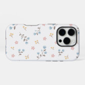 Modernes blumennahes Muster iPhone Hülle (Rückseite (Horizontal))