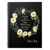 Modernes BlumenNotebook Notizblock (Vorderseite)