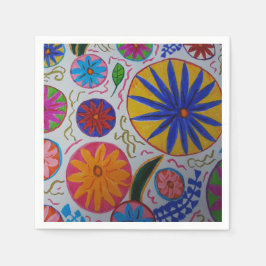 Modernes Blumenpapier Serviette