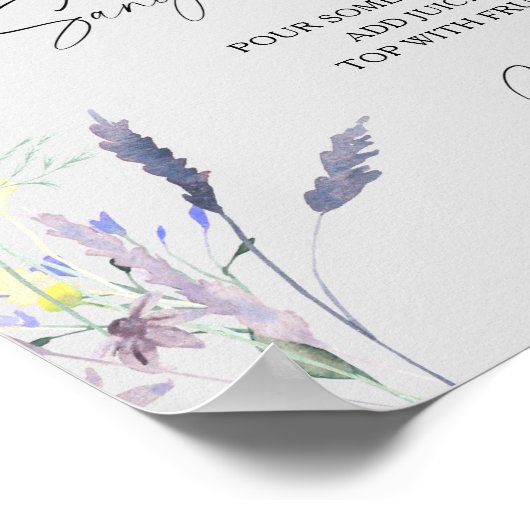 Modernes Blumenposter Bar poster (Ecke)