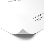 Modernes Blumenpreisliste-Poster Poster (Ecke)