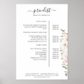 Modernes Blumenpreisliste-Poster Poster (Vorne)