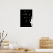 Modernes Blumenpreisliste-Poster Poster (Küche)
