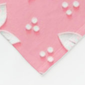 Modernes Blumenrosa Weißglas Fleecedecke (Ecke)