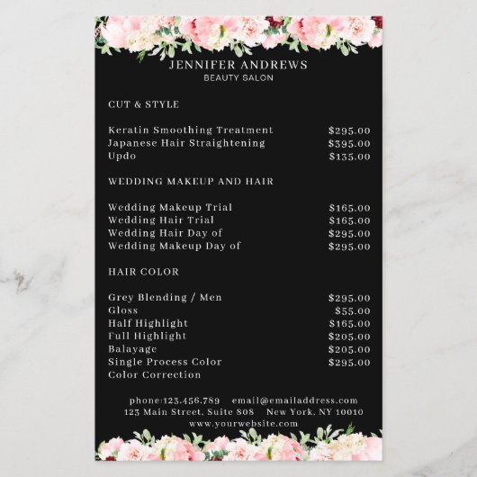 Modernes Blumenstrauß Flyer (Vorne)