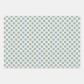 Modernes Blumenwald-Grünbuch-Set Geschenkpapier Set (Vorderseite)