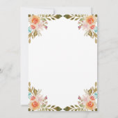 Modernes Blumenwasser-Weihnachtsfest Einladung (Rückseite)