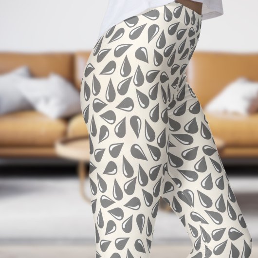 Modernes, blumenweißes und schwarzes Flick-Muster Leggings