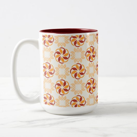 Modernes Blumenzauber Zweifarbige Tasse (Links)