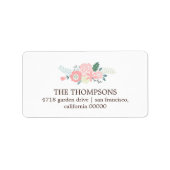 Modernes Blumenzeitalter Adressaufkleber (Vorne)