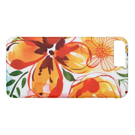 Modernes Blumenzeitalter Case-Mate iPhone Hülle (Rückseite (Horizontal))