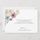 Modernes Blumenzeitalter Dankeskarte (Rückseite)