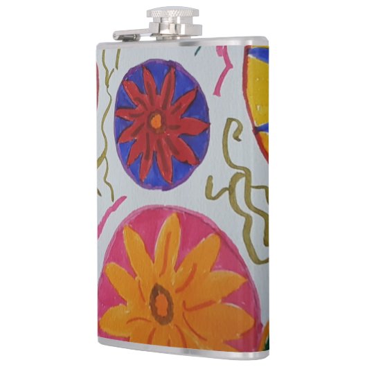 Modernes Blumenzeitalter Flachmann (Links)