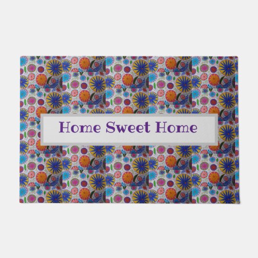 Modernes Blumenzeitalter Fußmatte (Vorderseite)