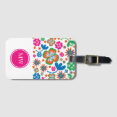 Modernes Blumenzeitalter Gepäckanhänger (Vorderseite (Horizontal))
