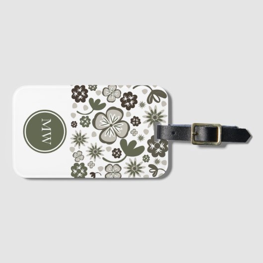 Modernes Blumenzeitalter Gepäckanhänger (Vorderseite (Horizontal))