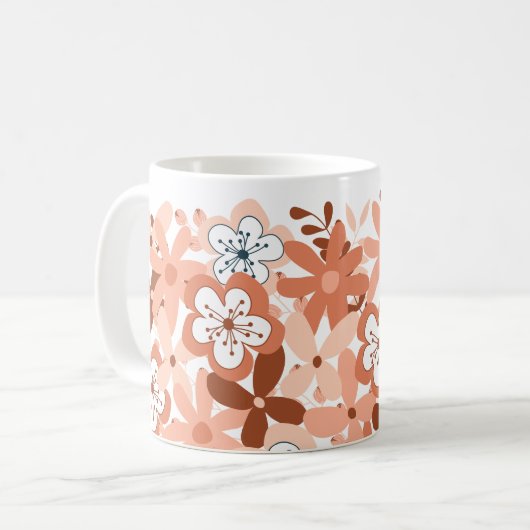 Modernes Blumenzeitalter Kaffeetasse (Vorderseite Links)