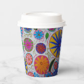 Modernes Blumenzeitalter Pappbecher (Vorderseite)