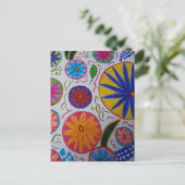 Modernes Blumenzeitalter Postkarte (Stehend Vorderseite)