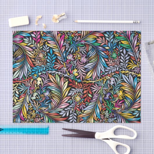 Modernes Blumenzeitalter Seidenpapier (Handwerk)