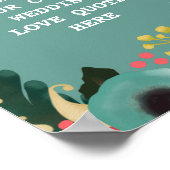 Modernes Blumenzitat für Hochzeiten von Lieben Poster (Ecke)