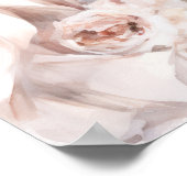 Modernes Blush Floral Wedding Gown Brautparty Poster (Ecke)