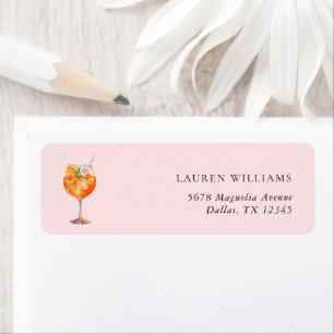 Modernes Blush Pink Aperol Spritz Brautparty
