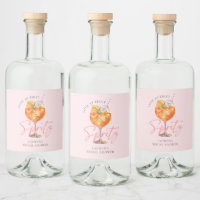 Modernes Blush Pink Aperol Spritz Brautparty