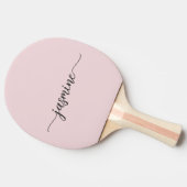 Modernes Blush Pink Individuelle Name Signature Sc Tischtennis Schläger (Seitenansicht)