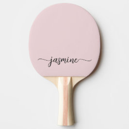 Modernes Blush Pink Individuelle Name Signature Sc Tischtennis Schläger