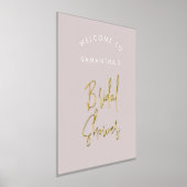 Modernes Blush Pink Script Willkommen Brautparty Foliendrucke (Ablage )