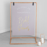 Modernes Blush Pink Script Willkommen Brautparty Foliendrucke<br><div class="desc">Modernes Blush Pink Kalligrafie Script Willkommen Brautparty Real Gold Foil Prints Poster</div>
