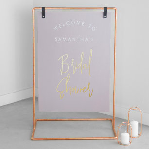 Modernes Blush Pink Script Willkommen Brautparty Foliendrucke