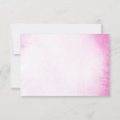 *~* Modernes Blush Pink Watercolor Wedding RSVP (Rückseite)