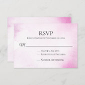 *~* Modernes Blush Pink Watercolor Wedding RSVP (Vorne/Hinten)
