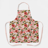 Modernes Blush Pink Weihnachten Poinsettia Muster Schürze (Vorderseite)